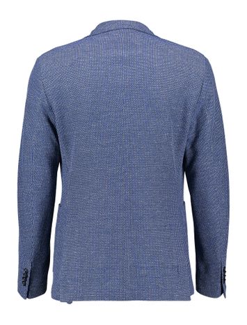 Lichtblauwe blazer met motief Manuel Ritz