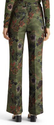 Groene lange broek met multicolor bloemenprint Violet Scotch & Soda