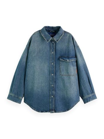 Vintage blauw oversized jeanshemd Scotch & Soda