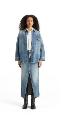 Vintage blauw oversized jeanshemd Scotch & Soda