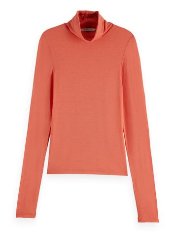 Oranje aansluitende doorzichtige t-shirt Scotch & Soda