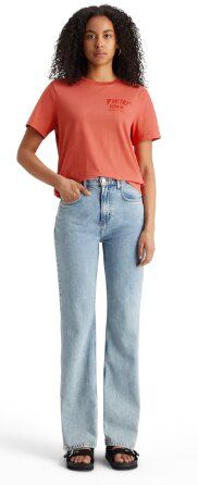 Oranje t-shirt met logo Poetry Please Scotch & Soda