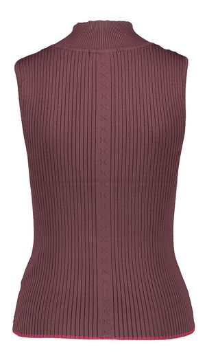 Bordeaux top met opstaande kraag Scotch & Soda