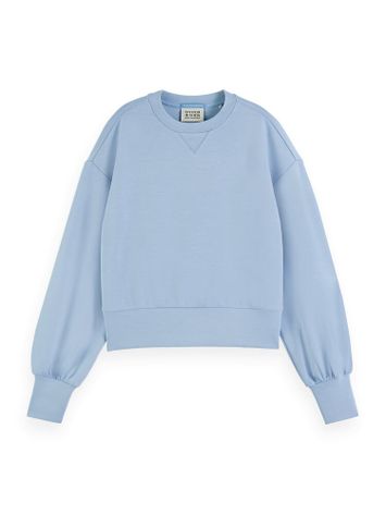 Blauwe sweater met ballonmouwen Scotch & Soda