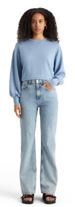 Blauwe sweater met ballonmouwen Scotch & Soda