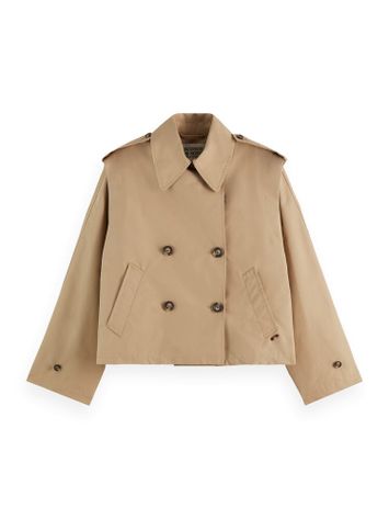 Beige korte mantel met knopen Scotch & Soda
