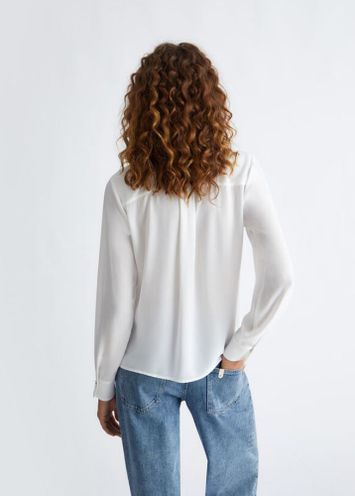 Witte blouse met goudkleurige knopen Liu Jo