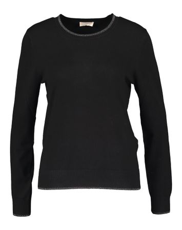 Zwarte trui met ronde hals met glitter Lui Jo 