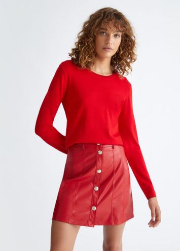 Rode pull met glitter detail Liu Jo 