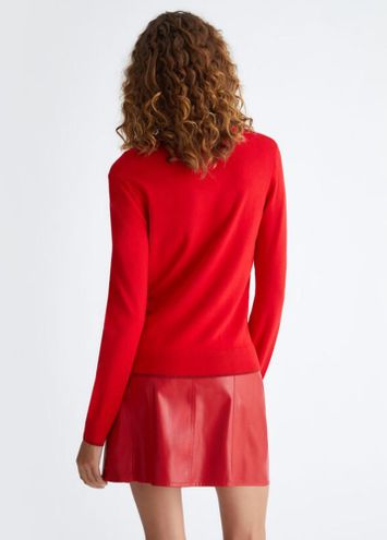Rode pull met glitter detail Liu Jo 