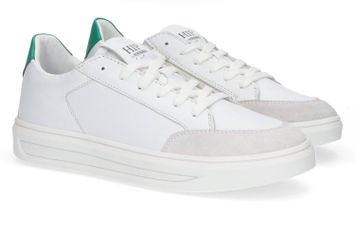 Witte sneakers met groen detail Hip Shoe Style