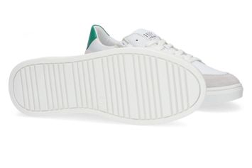 Witte sneakers met groen detail Hip Shoe Style