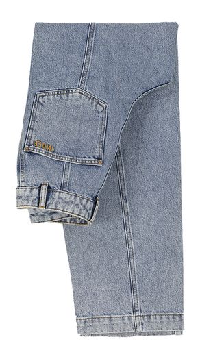 Blauwe cargo straight jeans Ofelia Indee