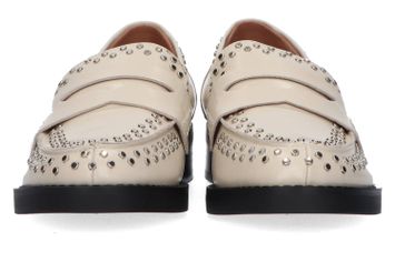 Creme kleurige mocassins met studs Bibi Lou