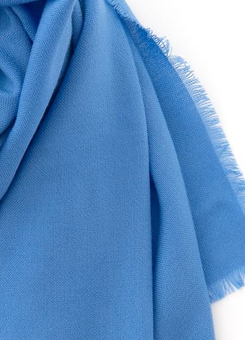 Blauwe sjaal met ruffles Souad Feriani 