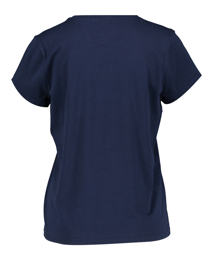 Donkerblauwe katoenen t-shirt met ronde hals Ralph Lauren