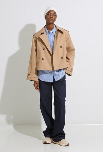 Ecru wollen muts in kabelmotief Ralph Lauren