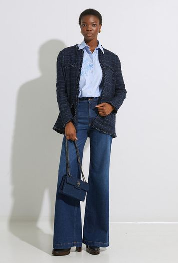 Donkerblauwe flared fit jeans Twinset
