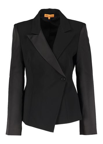 Zwarte geklede blazer Autora Stine Goya