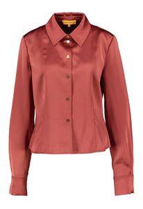 Stine Goya Bordeaux glanzende bloes Shane 