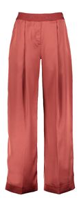 Stine Goya Bordeaux glanzende wijdvallende broek Ciara Stella Nova