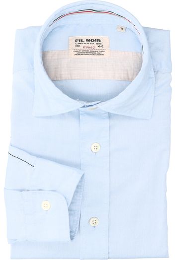 Lichtblauw katoenen hemd (slim fit) met lange mouwen Fil Noir