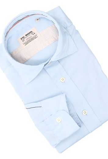 Lichtblauw katoenen hemd (slim fit) met lange mouwen Fil Noir
