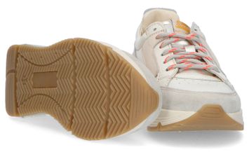 Sneakers in wit en beige tinten Ocra