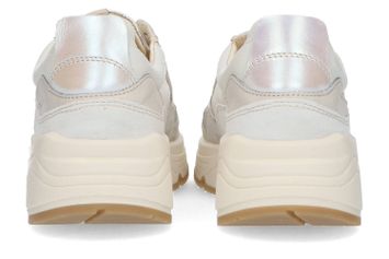 Sneakers in wit en beige tinten Ocra