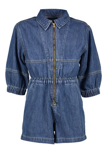 Blauwe playsuit in jeans Bellerose