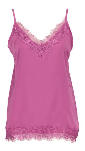 Paarse top met kanten afwerking Saint Tropez