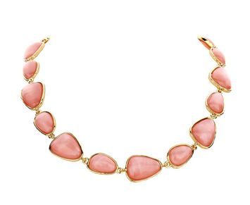 Roze ketting met parels en goud Kappellen Les Cordes 