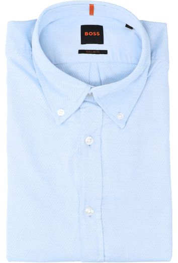 Open blue katoenen hemd ( regular fit) met print en lange mouwen Hugo Boss