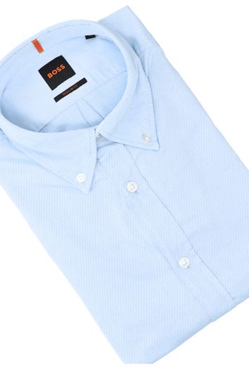 Open blue katoenen hemd ( regular fit) met print en lange mouwen Hugo Boss