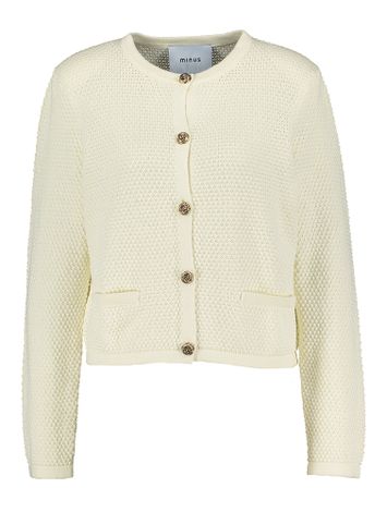 Ecrukleurige gilet met knopen Vima Minus