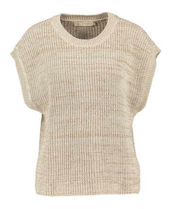 Beige ecru gespikkelde debardeur Beala Knit Top Peppercorn