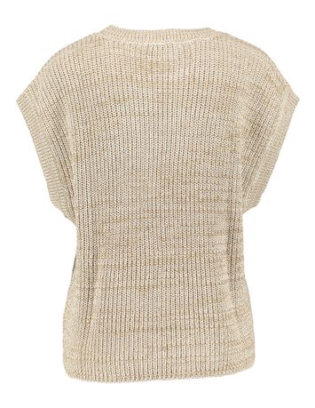 Beige ecru gespikkelde debardeur Beala Knit Top Peppercorn