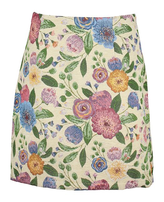 Beige rok met bloemeprint Desires