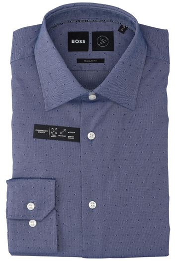 Blauw herenhemd met lange mouwen Joe Boss