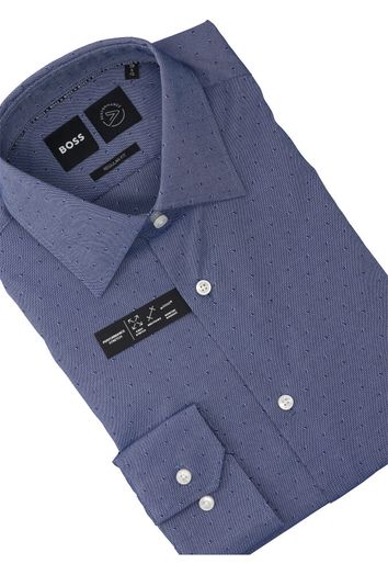 Blauw herenhemd met lange mouwen Joe Boss