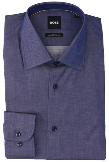 Donkerblauw hemd met lange mouwen Boss