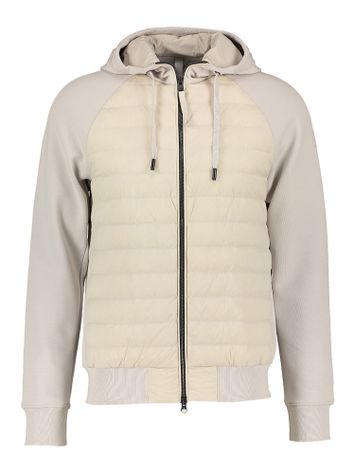 Beige-grijze zomerjas met kap en lange mouw STRATO Duno