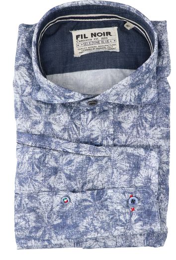 Jeanshemd met bloemen Selezione Fil Noir 