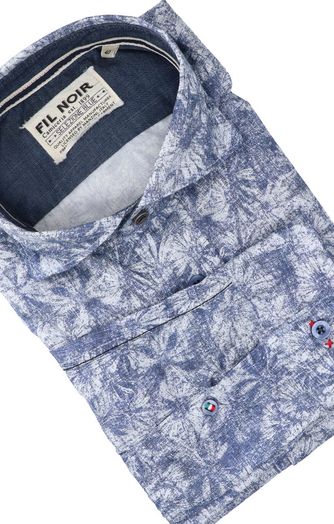 Jeanshemd met bloemen Selezione Fil Noir 