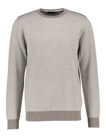 Beigekleurige oxford geweven pull Altobello