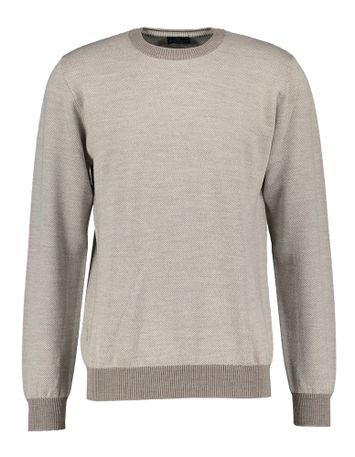 Beigekleurige oxford geweven pull Altobello