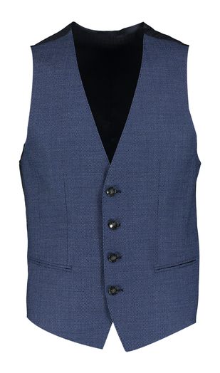 3-delig blauw kostuum met subtiel patroon Hugo Boss 