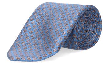 Lichtblauwe das met beige print Marchesi di Como