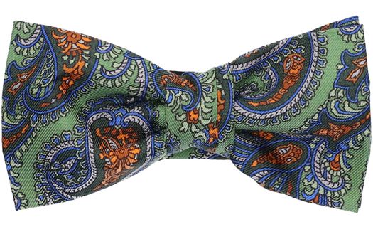 Groene vlinderdas met arabische print Marchesi Di Como