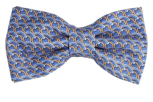 Blauwe vlinderdas met ketting print Marchesi di Como